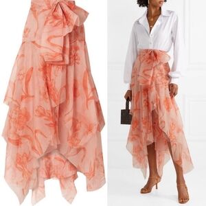 Sz 6 NWT $1875 Johanna Ortiz sparkling sand wrap skirt